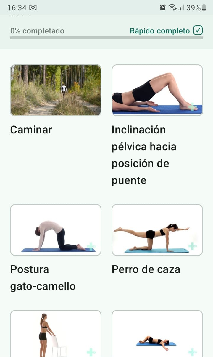 Inestabilidad lumbar programa de ejercicios