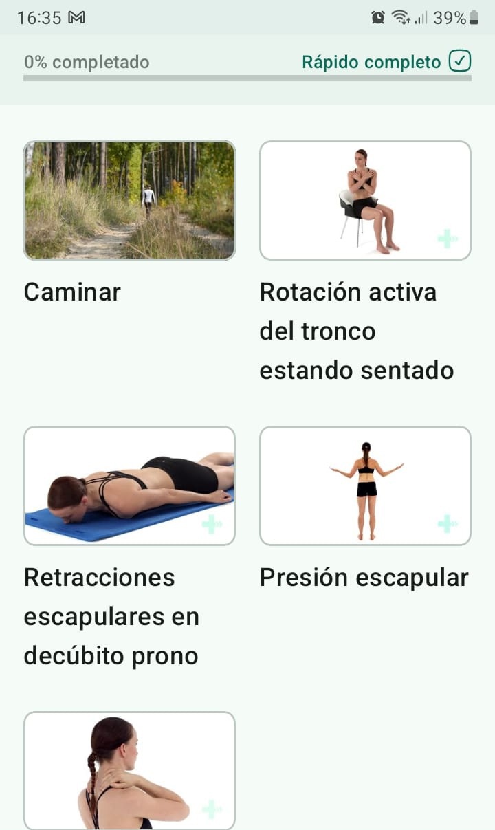 Lesión muscular de la parte superior de la espalda programa de ejercicios