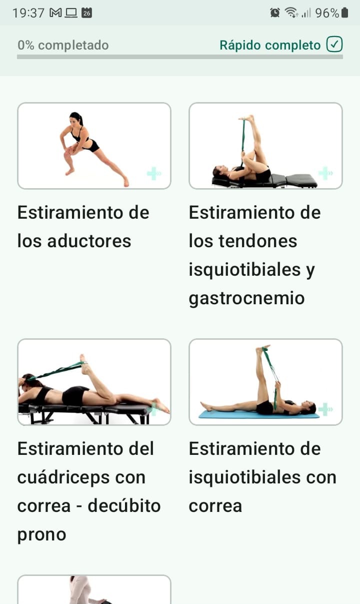 Síndrome patelofemoral programa de ejercicios